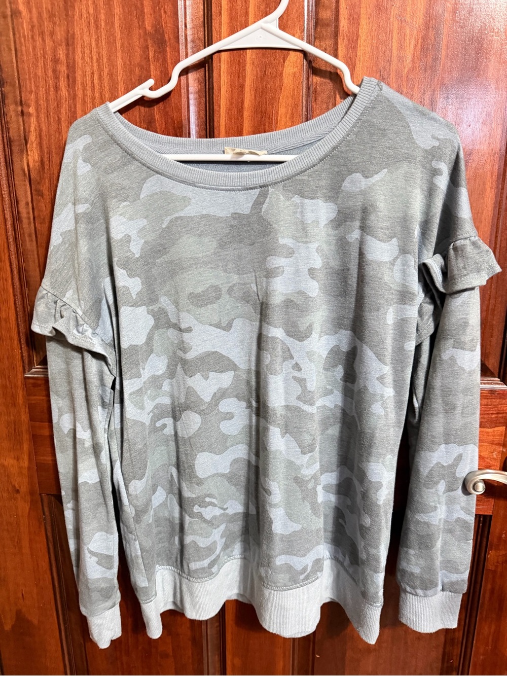 Jane & Delancey Camo Layered Long Sleeve Top